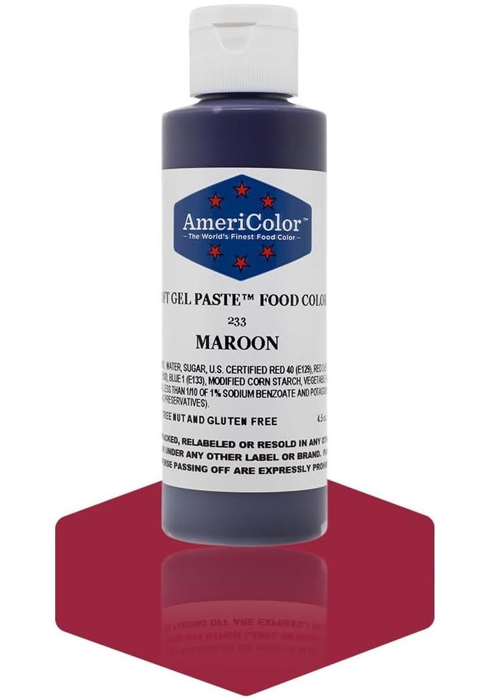 AmeriColor Maroon Soft Gel Paste Food Color - Image 1